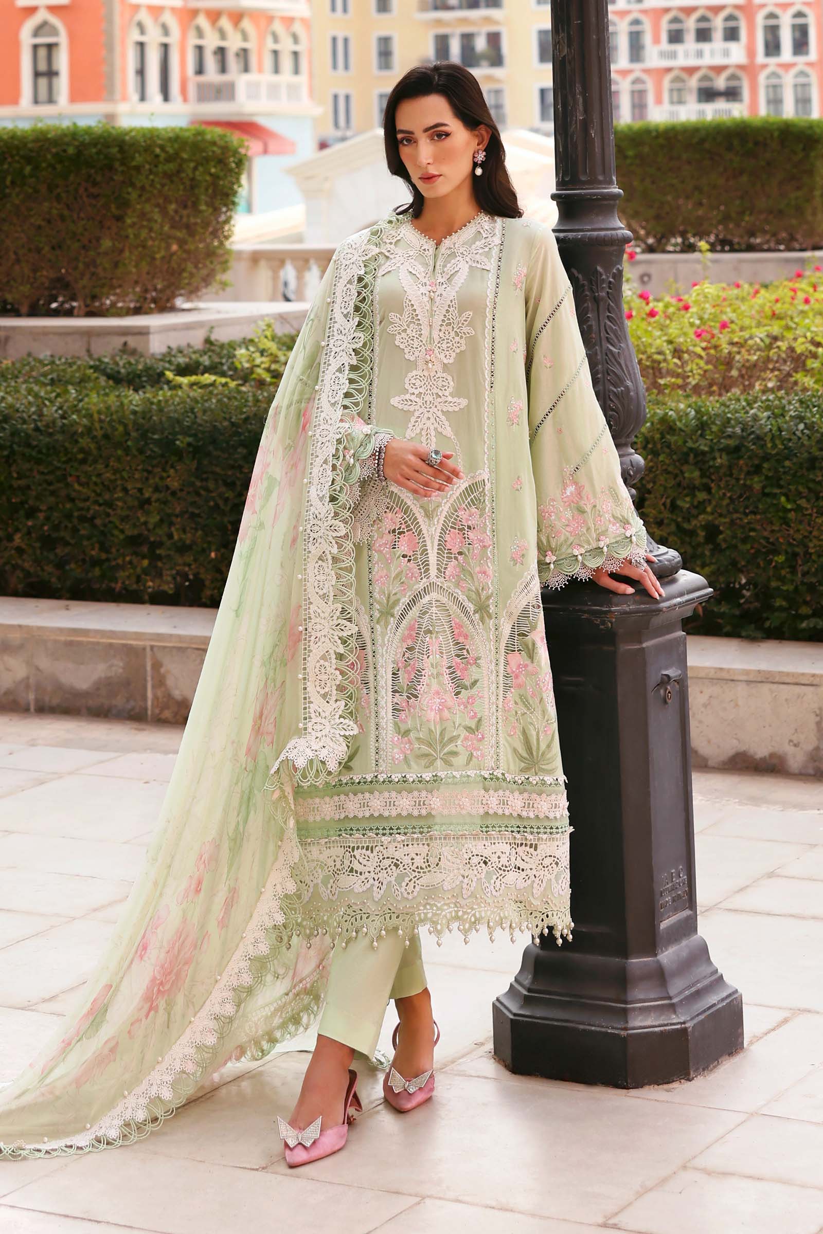 AFA - MARIA B - 3 PC Unstitched Embroidered Lawn Suit - 184
