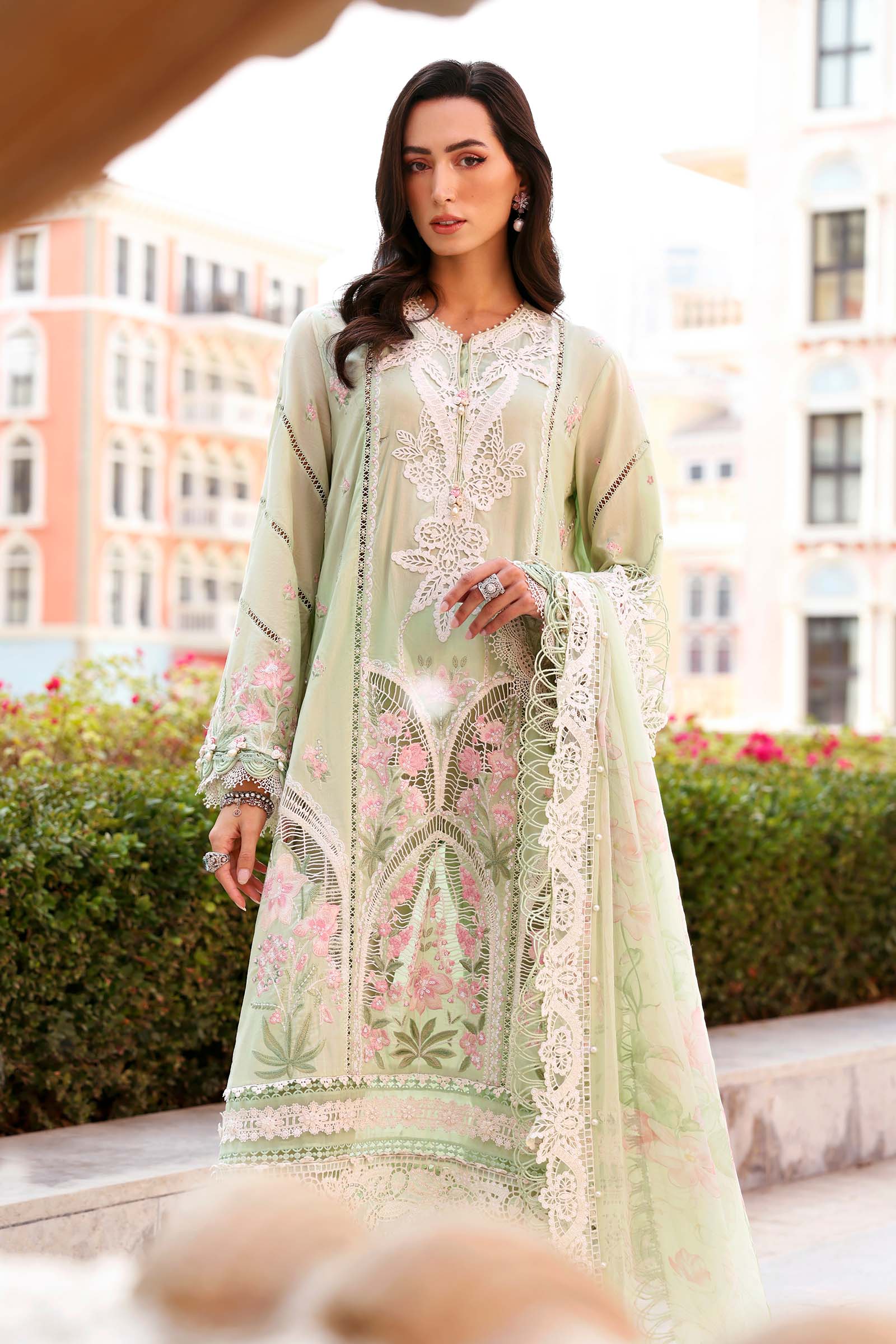 AFA - MARIA B - 3 PC Unstitched Embroidered Lawn Suit - 184