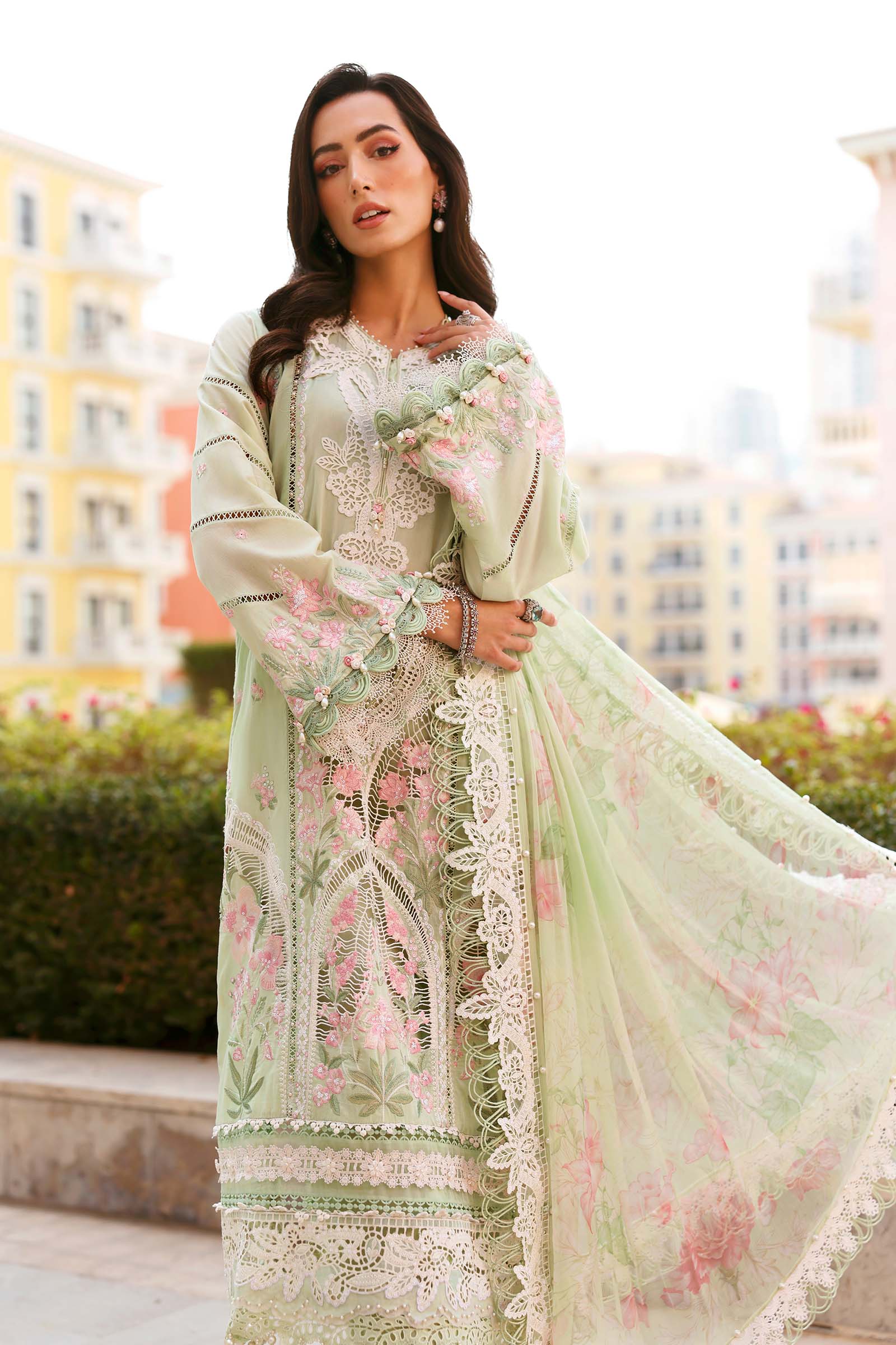AFA - MARIA B - 3 PC Unstitched Embroidered Lawn Suit - 184