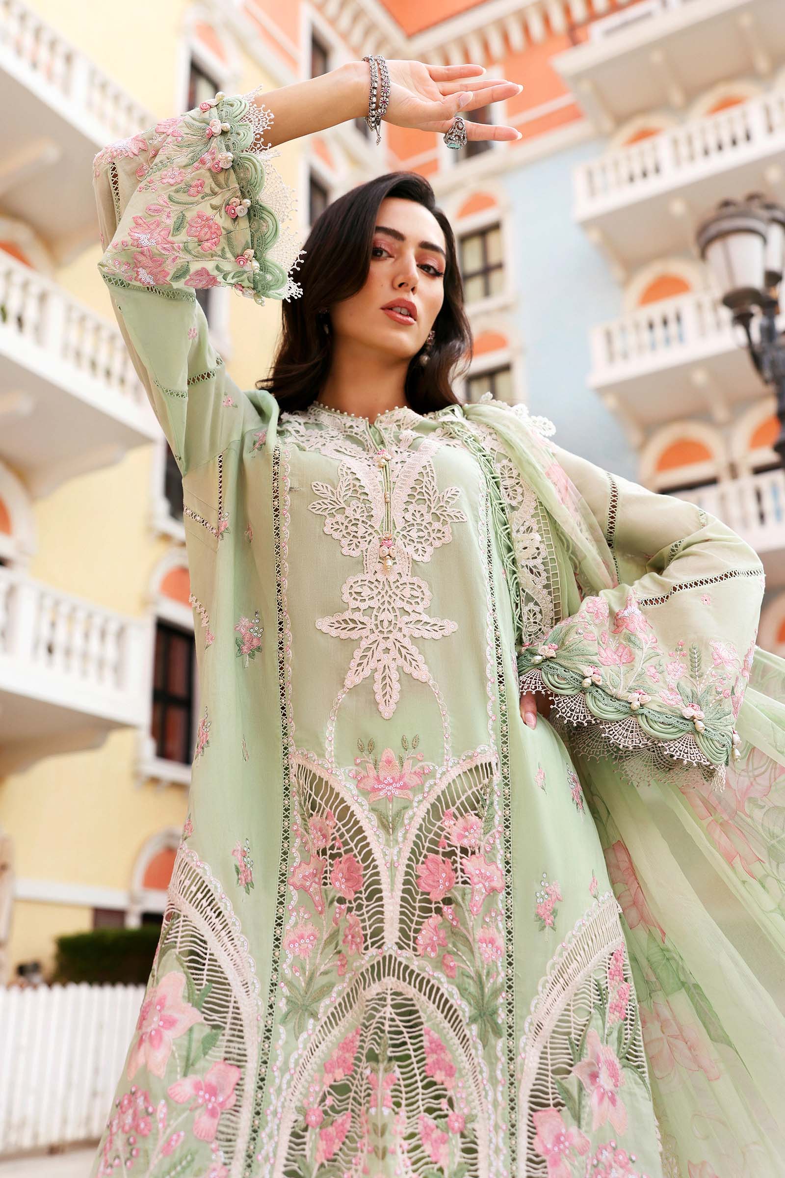 AFA - MARIA B - 3 PC Unstitched Embroidered Lawn Suit - 184