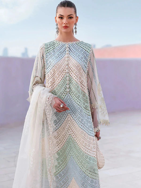 AFA - Maria B - Luxury Lawn Unstitched Embroidered 3Pc Suit - 186