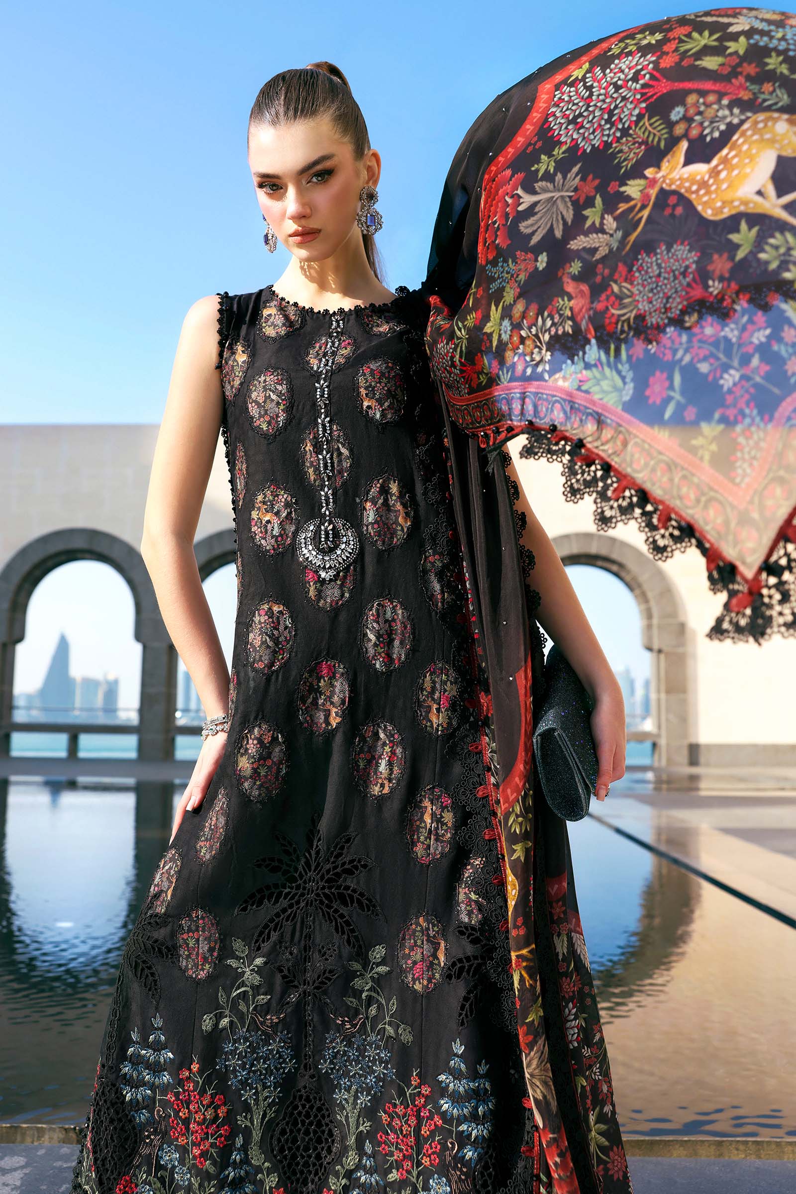 AFA - MARIA B - 3 Pc Embroidered Jacquard Lawn - 157