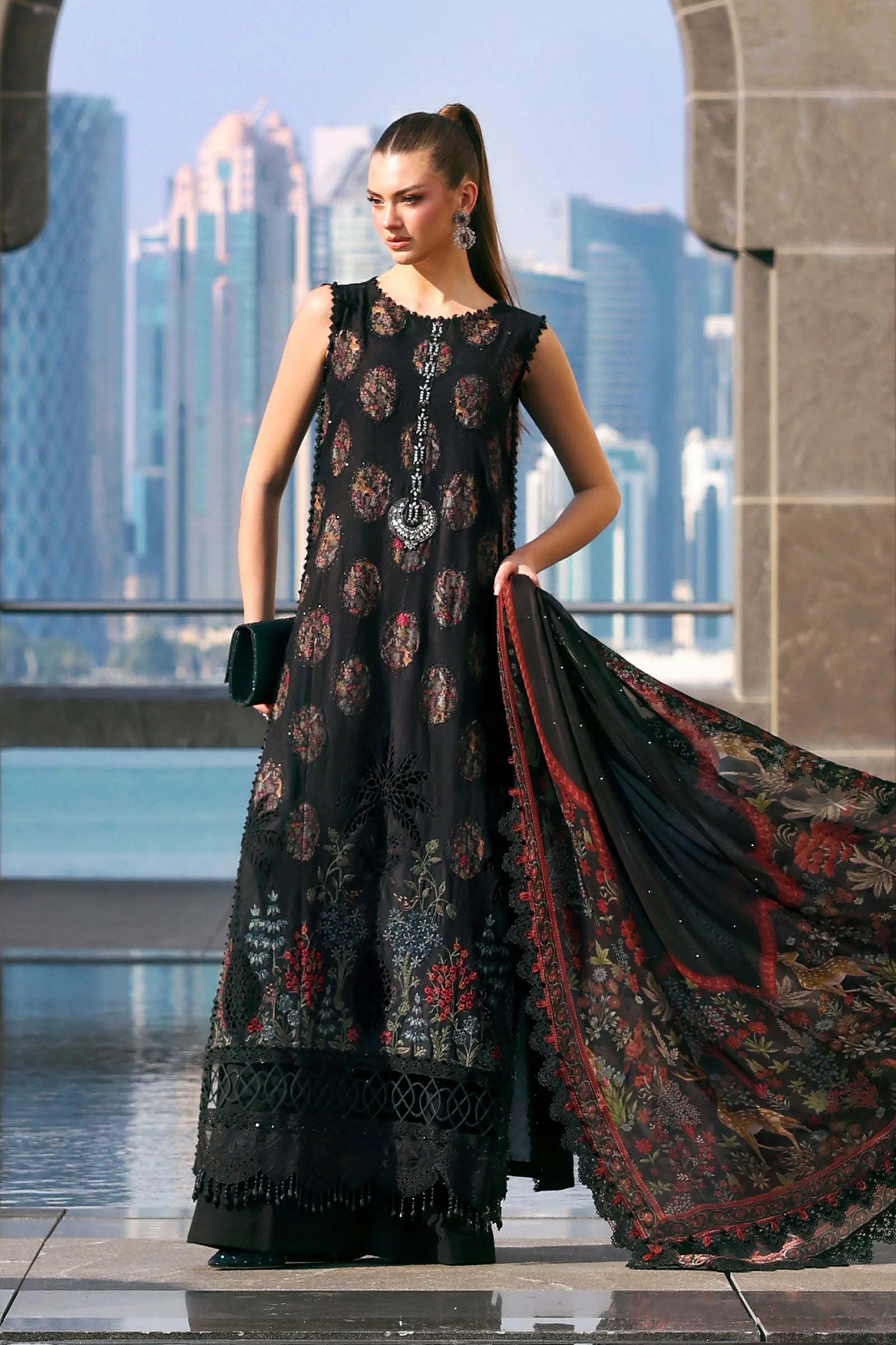 AFA - MARIA B - 3 Pc Embroidered Jacquard Lawn - 157