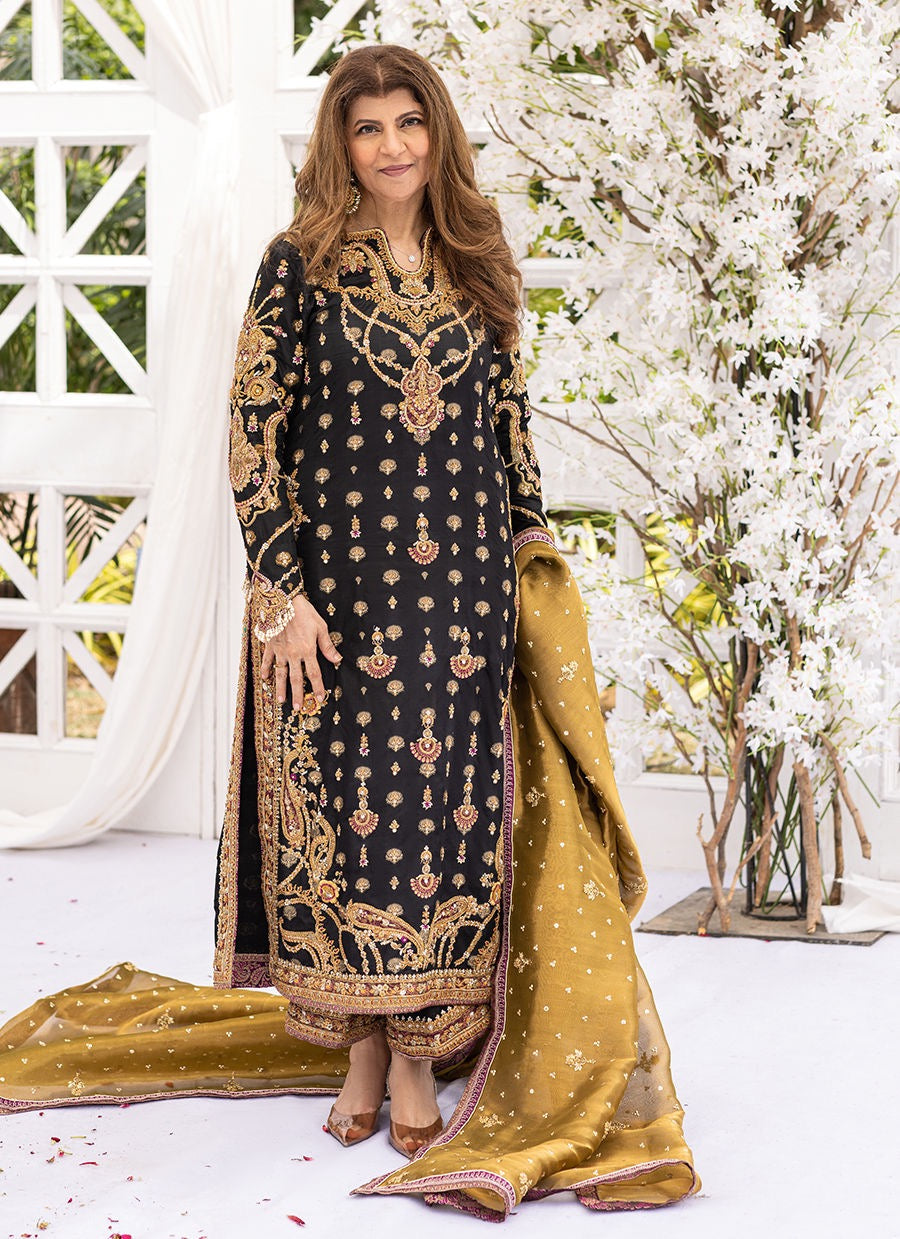 Farah Talib Aziz-Black Khadi Net.