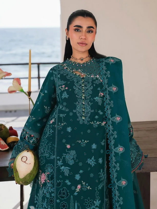 AFA - Qalamkar Sahil - ELIF - Embroidered Luxury Lawn Unstitched 3Pc SA-04 - 236