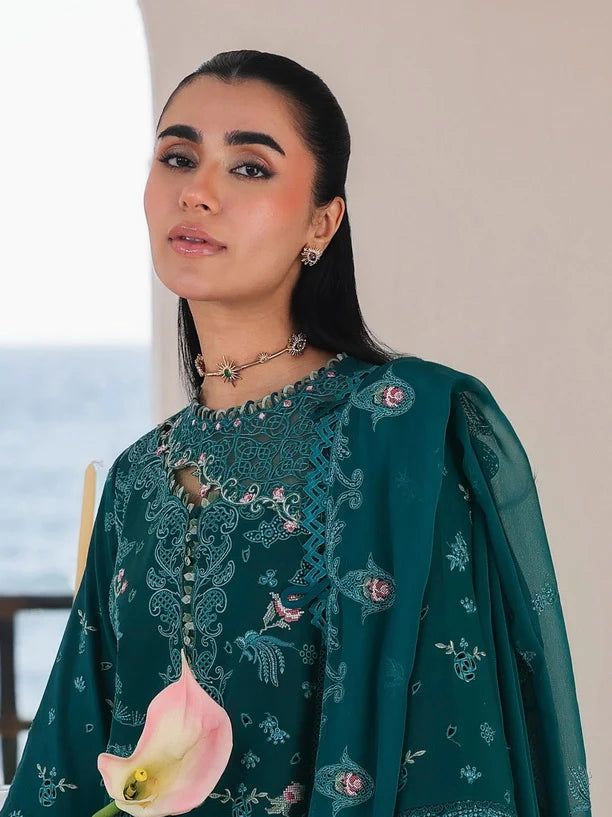 AFA - Qalamkar Sahil - ELIF - Embroidered Luxury Lawn Unstitched 3Pc SA-04 - 236