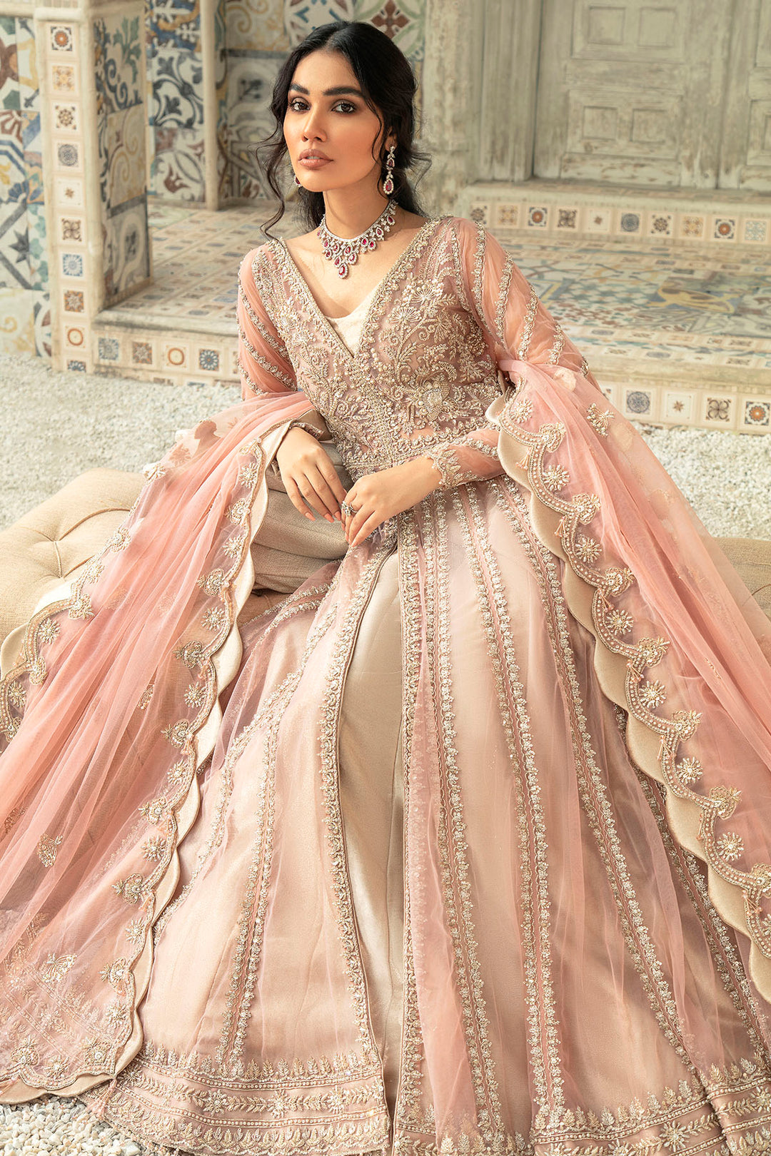 AFA - MOTIFZ - 0106-PALATIAL HAND EMBELLISHED SILK NET - 135