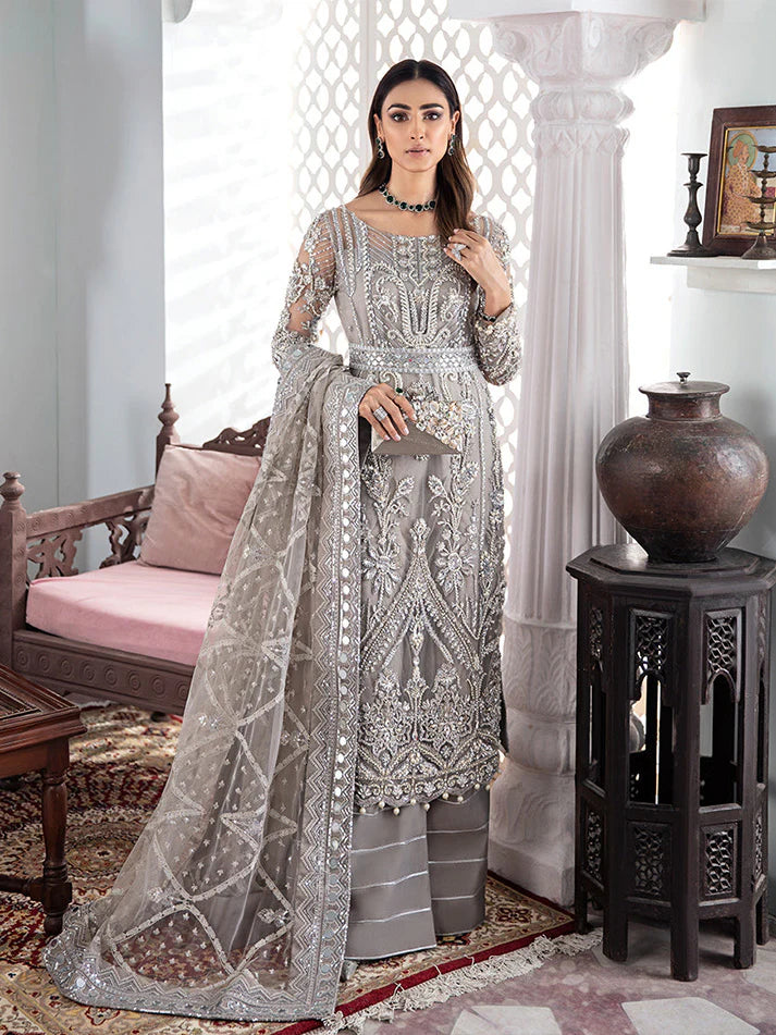 AFA - GULAAL - GULNOOR - 3PC EMBROIDERED NET - 125