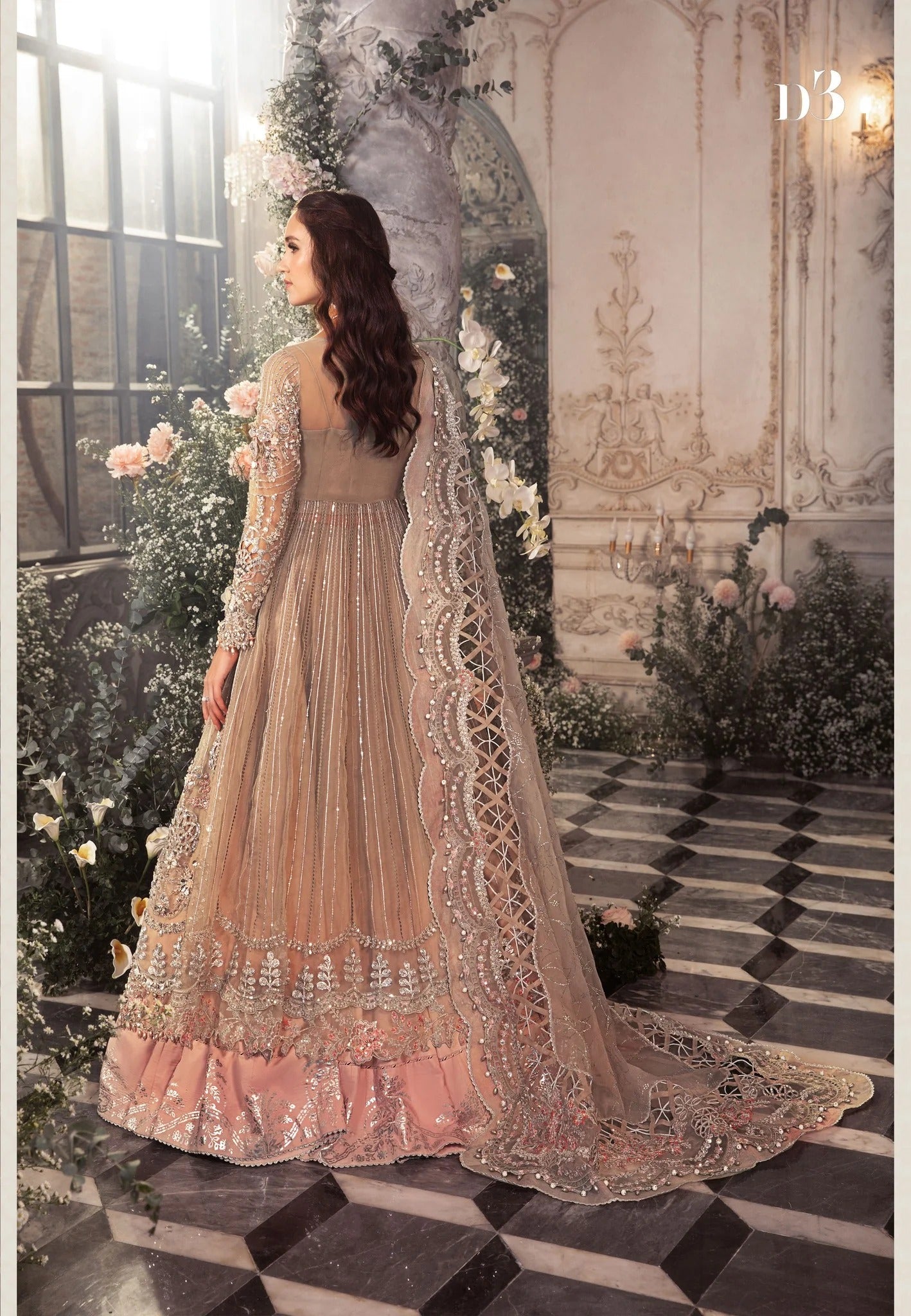MARIA. B Unstitched MBROIDERED Grey BD-2703