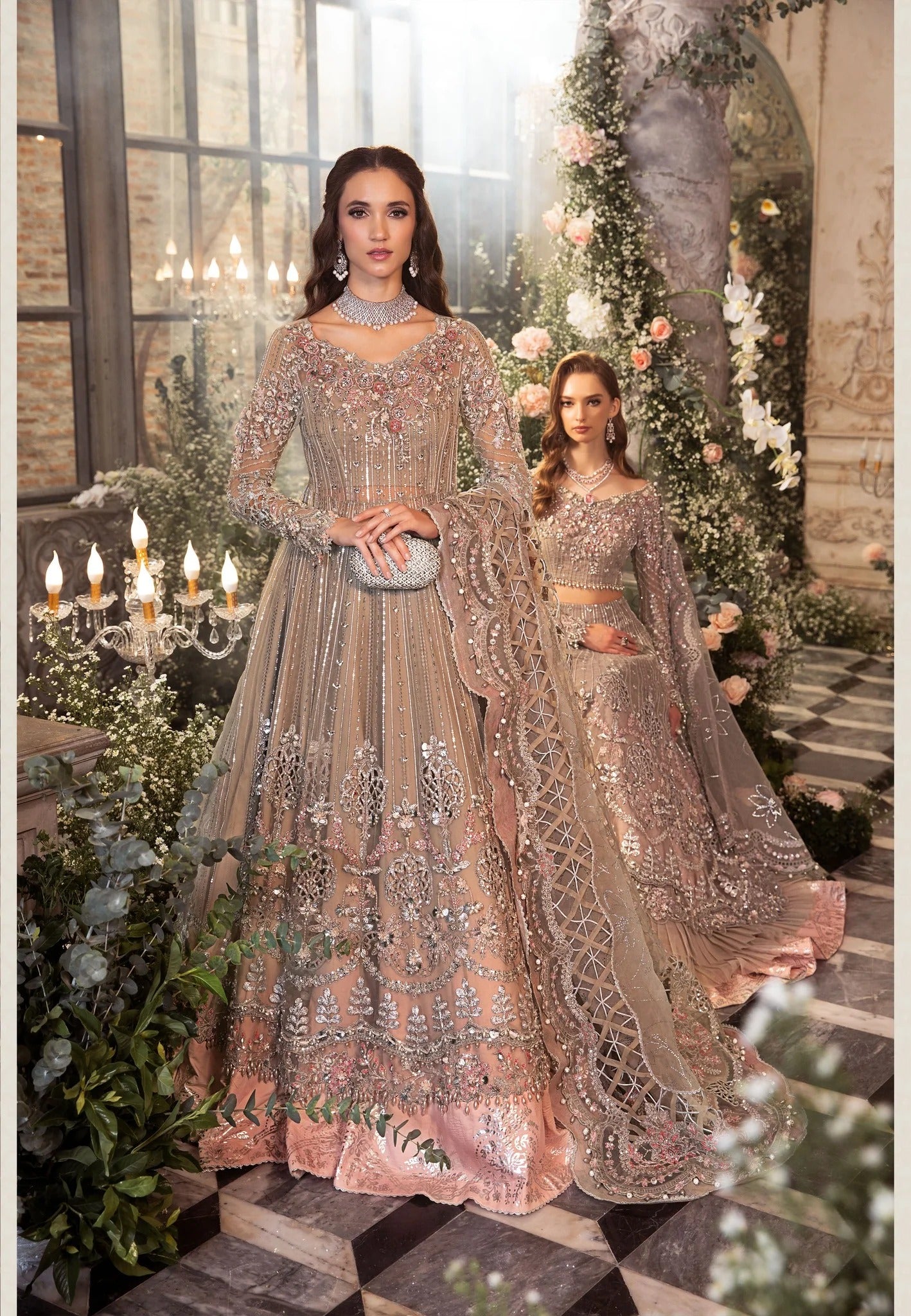 MARIA. B Unstitched MBROIDERED Grey BD-2703