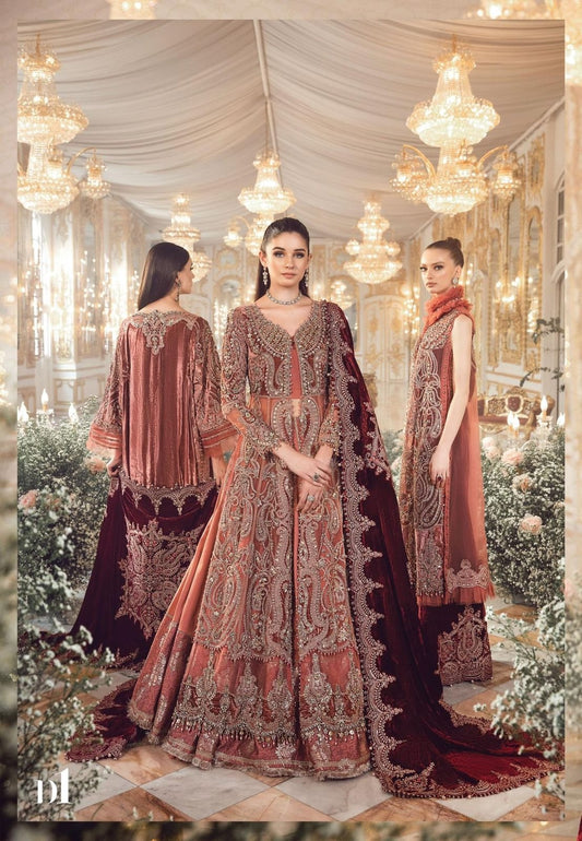 Maria B Mbroidered | Salmon Pink BD-2701