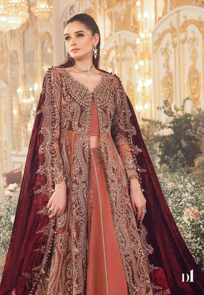 Maria B Mbroidered | Salmon Pink BD-2701