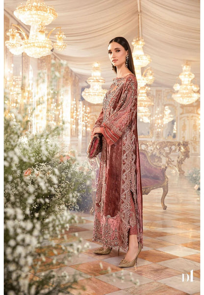 Maria B Mbroidered | Salmon Pink BD-2701
