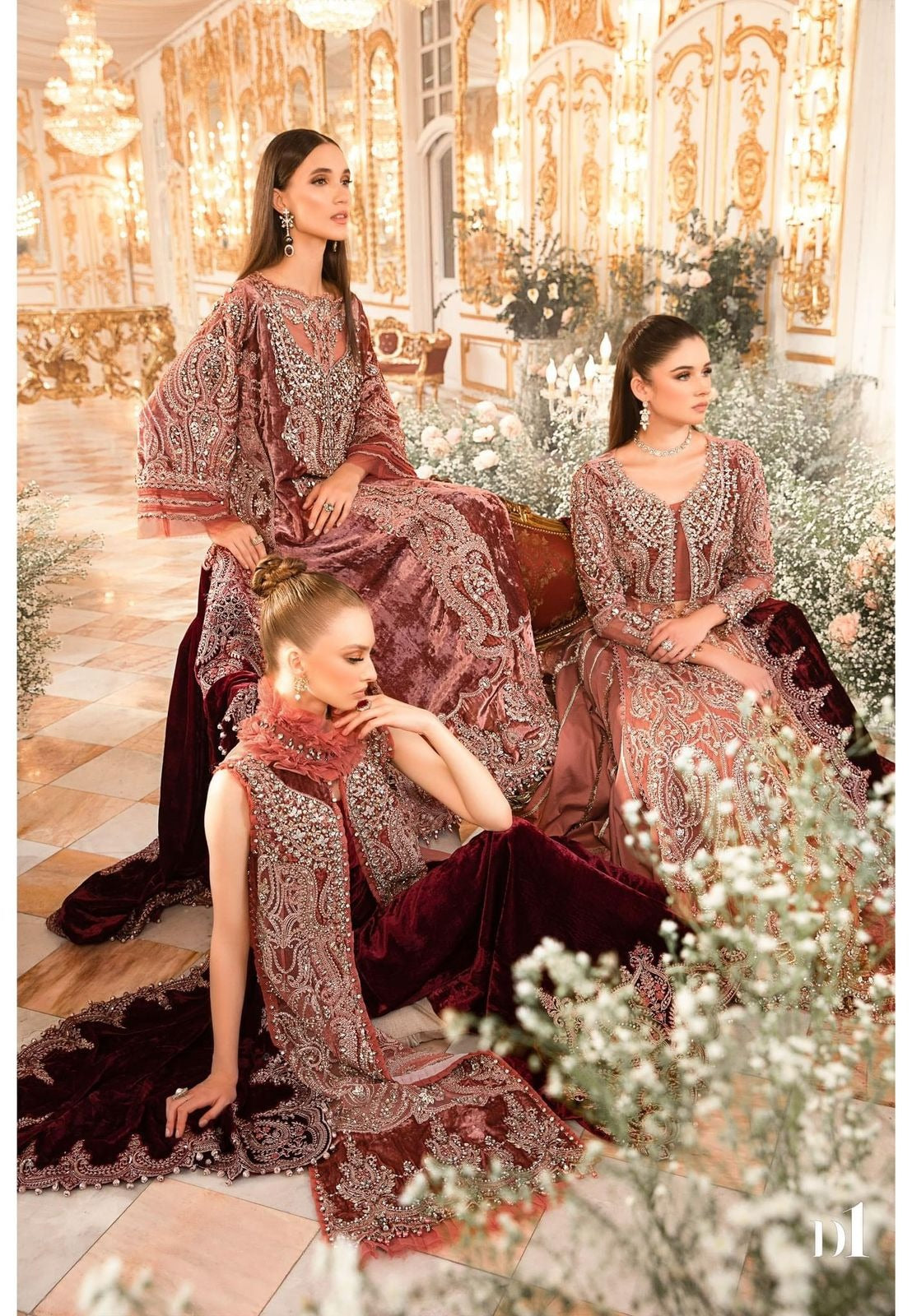 Maria B Mbroidered | Salmon Pink BD-2701