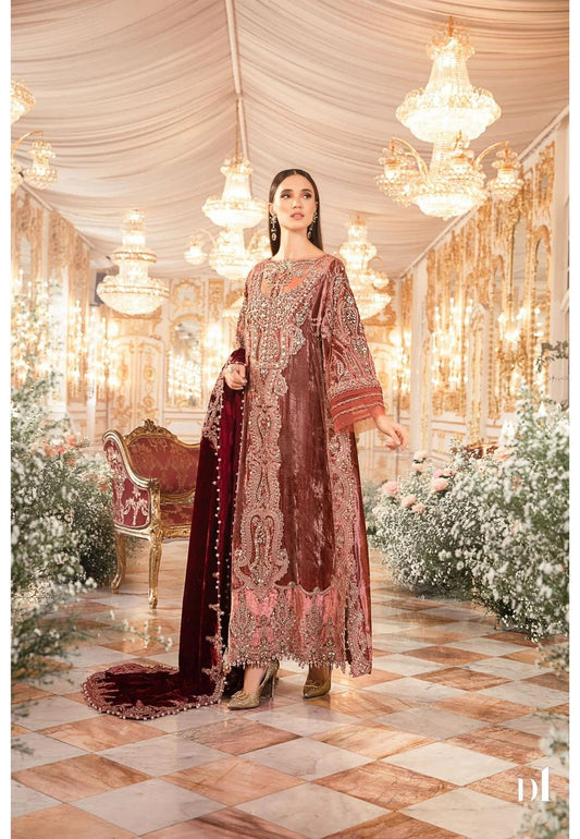 Maria B Mbroidered | Salmon Pink BD-2701