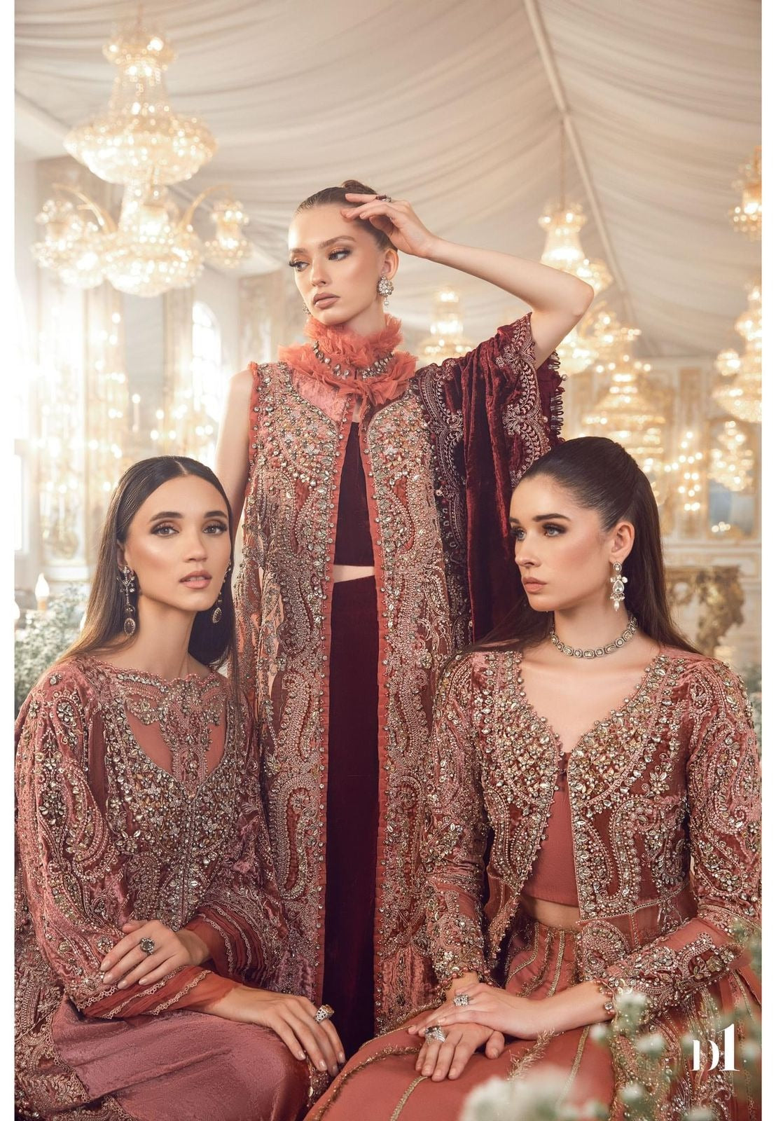 Maria B Mbroidered | Salmon Pink BD-2701
