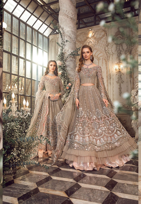 MARIA. B Unstitched MBROIDERED Grey BD-2703