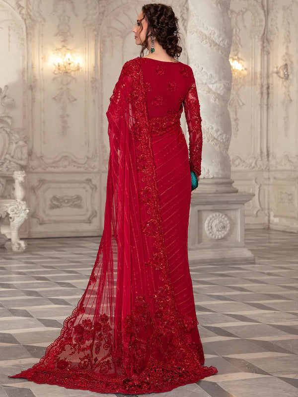 AFA - MARIA B - SAREE RED - MC-051 - 133