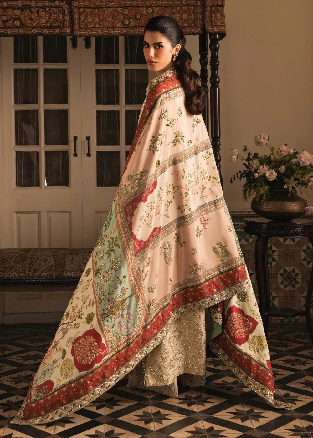 AFA - CRIMSON - SAIRA SHAKIRA - RAW SILK KURTA - Gilded - 202