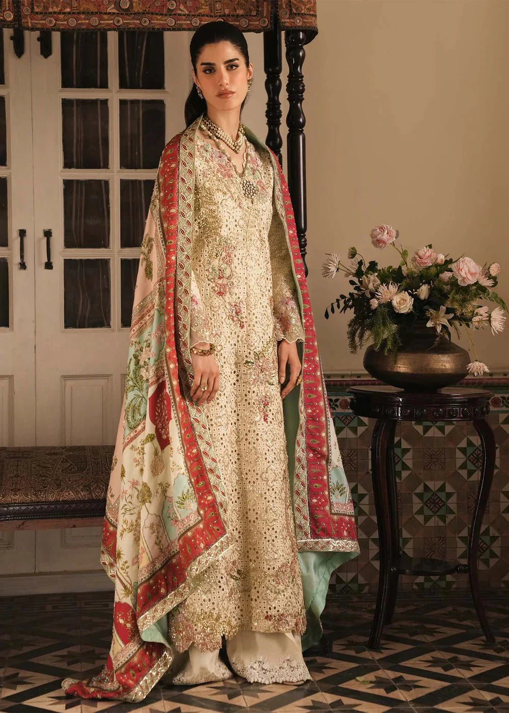 AFA - CRIMSON - SAIRA SHAKIRA - RAW SILK KURTA - Gilded - 202
