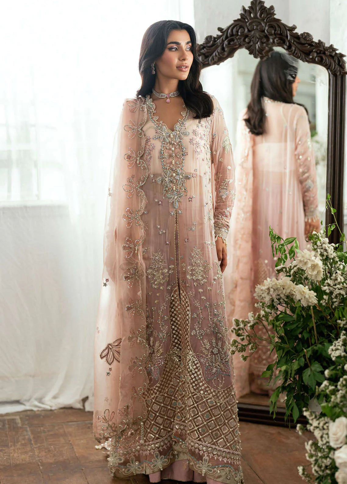 AFA - Shaam Shandar By Mushq Embroidered Chiffon 3 Piece Stitched - 080