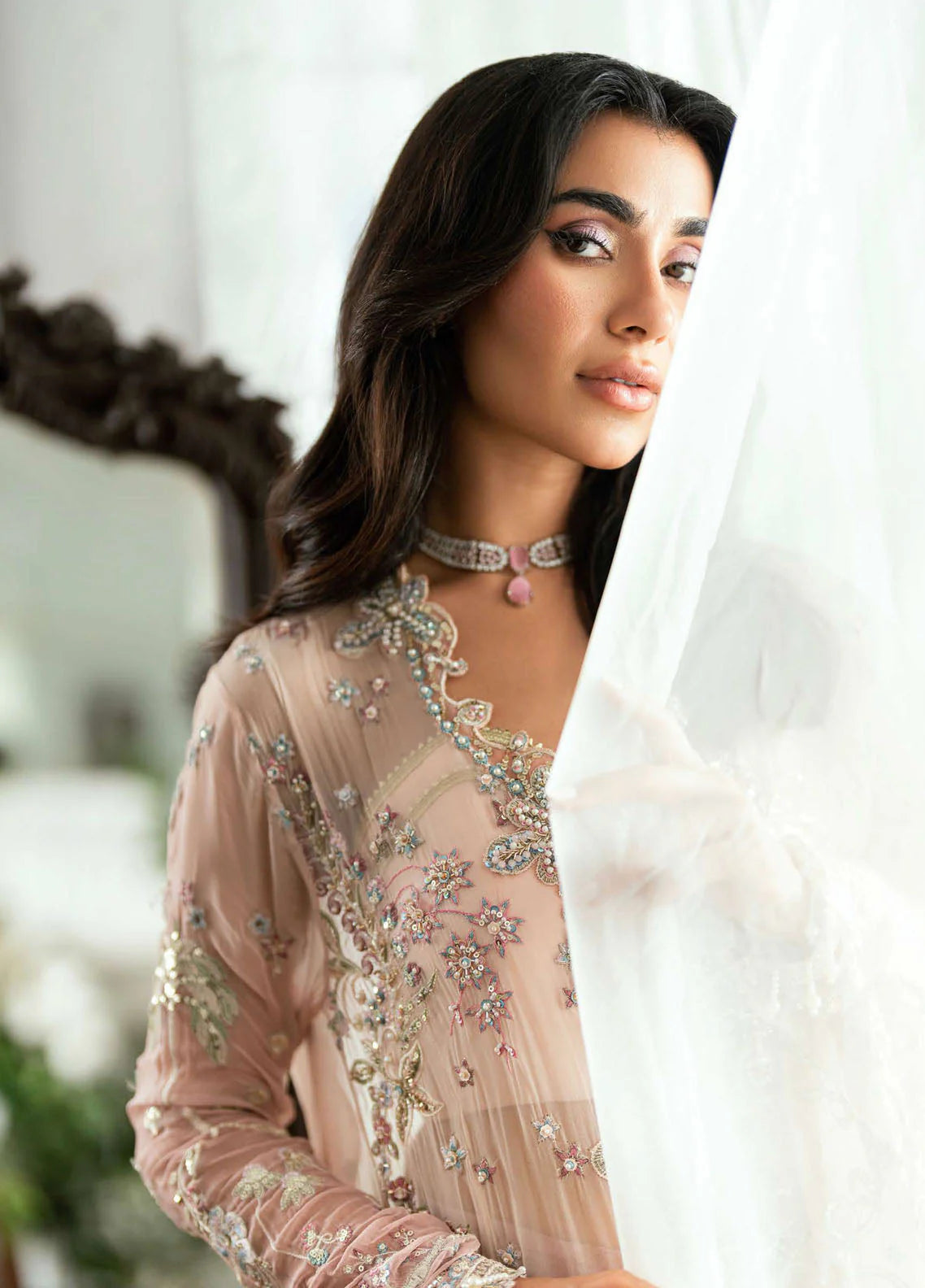 AFA - Shaam Shandar By Mushq Embroidered Chiffon 3 Piece Stitched - 080
