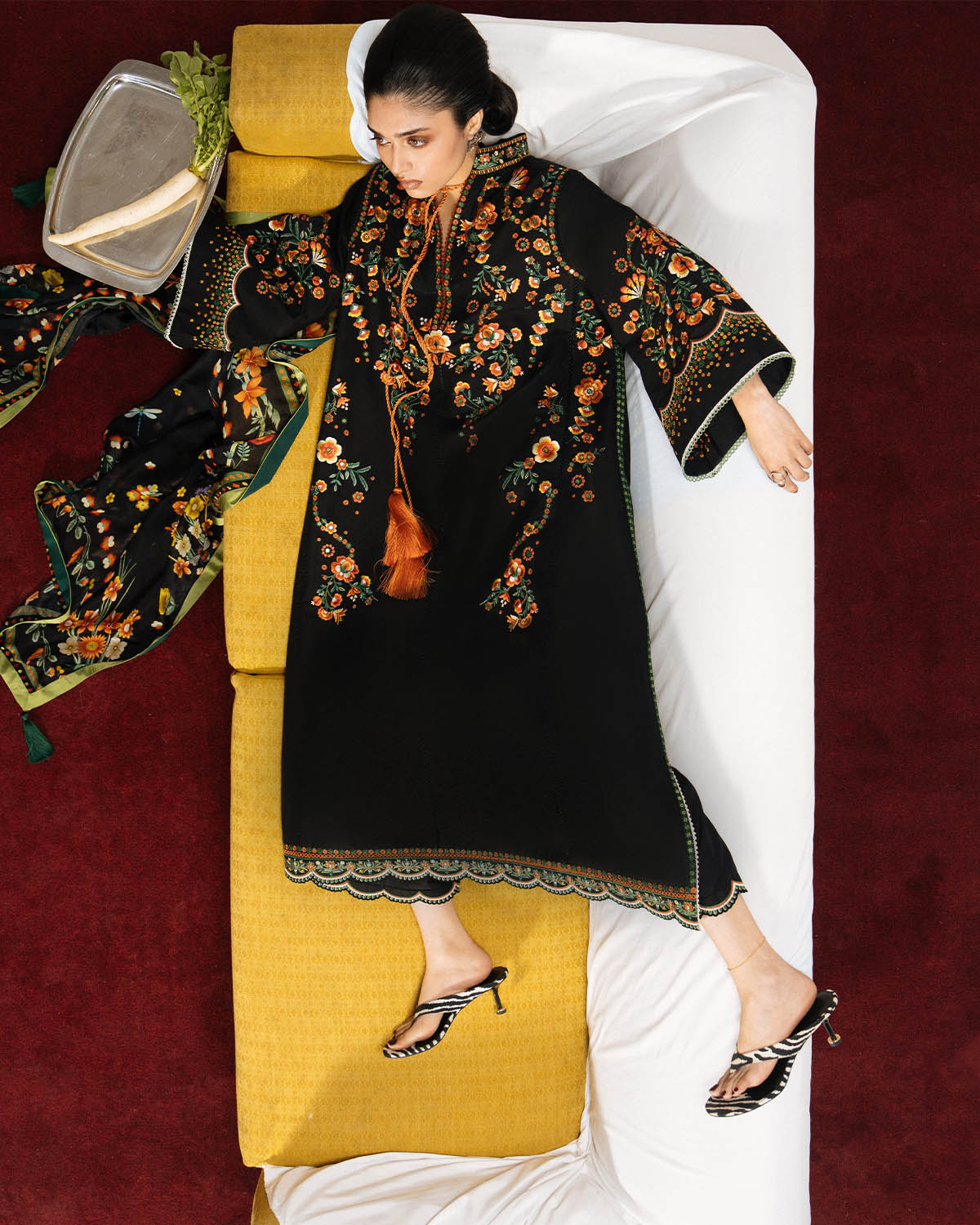 AFA - HUSSAIN REHAR LAWN - BAHRI - Embroidered Cotton Unstitched 3Pc - 176